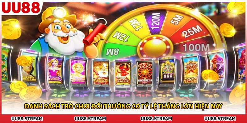 Danh sách trò chơi đổi thưởng có tỷ lệ thắng lớn hiện nay